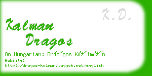 kalman dragos business card